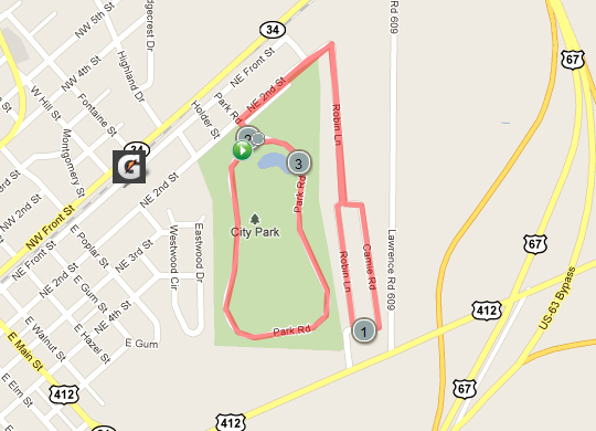 Thumperthon 5k Course Map